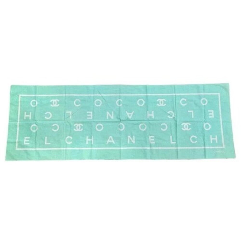 Chanel Light Blue Scarf Small Good 116828